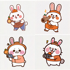 Sticker - set of funny animals