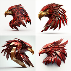 Canvas Print - eagle head mascot