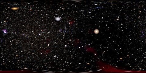 Wall Mural - 360 VR Space 3005: Virtual reality video flying through star fields in space (Loop).