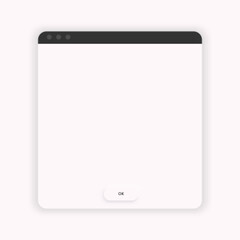 Wall Mural - System dialog message box. Modal window popup.