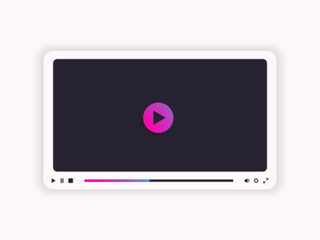 Wall Mural - online video player frame for web and mobile apps.