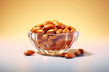 Wall Mural - A bowl of almonds