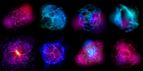 Wall Mural - nebula, galaxy, universe illustration. vector cosmic cloud stardust space
