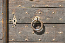 Medieval Old Wooden Door With Lock