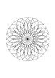 rosette aus symmetrisch angeordneten linien eine blütenform bildent