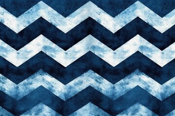 wallpaper for seamless painted blue chevron arrow or zigzag stripe background pattern tileable artistic indigo and white hand drawn nautical boy theme acrylic texture design fabric or wa generative ai