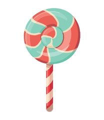 Sticker - A colorful lollipop spiral, a sweet symbol