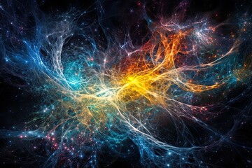 neural galaxy. an image that symbolizes the human mind, resembling a galaxy, with each star represen