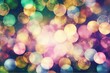 wallpaper for seamless iridescent bokeh texture rainbow soft focus holiday party backdrop abstract blurred glitter circles 3d render wallpape generative ai