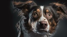 A Shock Looking Dog With The Ears Flapping And The Big Eyes To A Surprise AI Generated