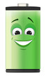 © ONYXprj - Full battery with happy face. Energy power mascot