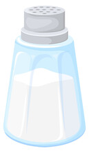 Salt Shaker. Cartoon Glass Condiment Container Icon