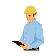 vector illustration of a construction worker