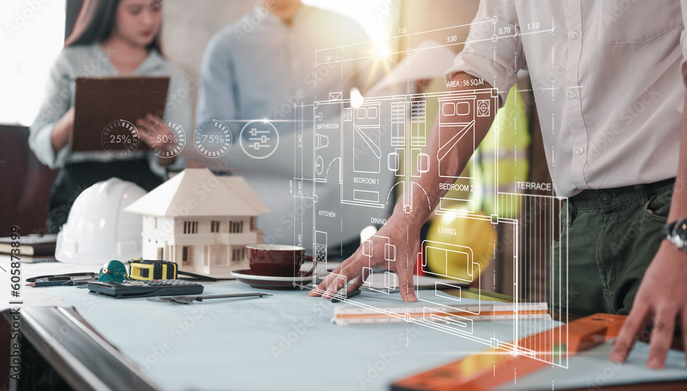 architecture, blueprint, measurement, calculate, building, engineer ...
