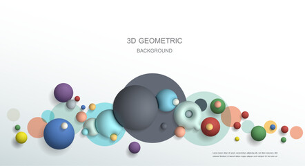 Wall Mural - vector, illustration abstract element with dynamic 3d shape, gradient color background. minimal line