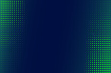 Dotted Background. Green Dot Pattern On Blue Color Background. Vector Illustration.