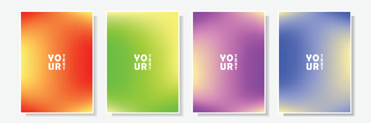 Wall Mural - gradation modern cover collection, colorful background template vector