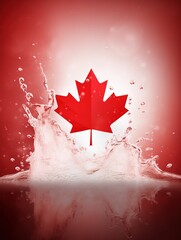 Wall Mural - Canada Day, Canadian Flag, Canada, Maple Leaf, Flag. Ai Generated