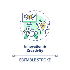 Wall Mural - innovation and creativity concept icon. business idea. problem solving. creative thinking. community