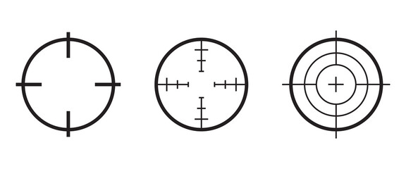 target line vector icon. firearm aiming focus symbol. sniper aim pointer