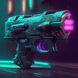 energy weapon gun cyberpunk style