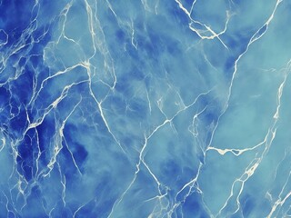 Naklejka na meble Blue marble background, Ai Generative