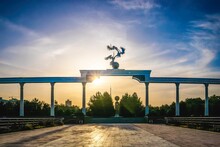 Tashkent, Uzbekistan - May 10, 2023: Central City Square - "Mustakillik"