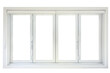 white modern four panels window sill taken from inside of a house