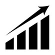 © ShafiqGFX - Financial earnings analytics growth graph. Financial rise up chart flat icon for apps and web.