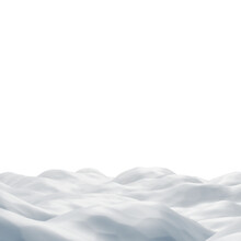 Snowdrift On Black Background 3D Render