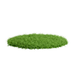 green grass realistic vector illustration. trimmed round and square park or garden plots with soil a