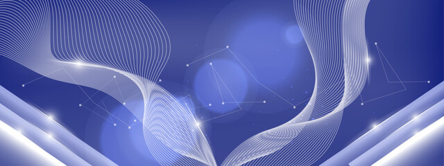 Modern vector blue banner template design