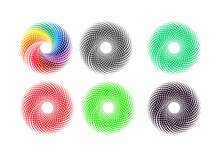 Colorful And Flat Color Swirls Vector Design 