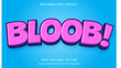 bubble chewing bubblegum pink graphic style editable text effect