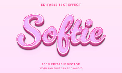 Wall Mural - transparent softie pink graphic style editable text effect