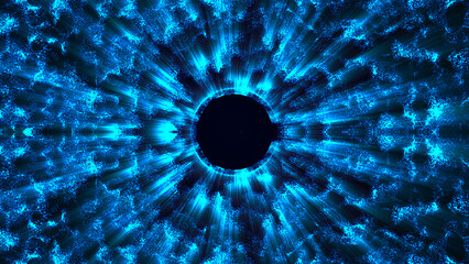 Wall Mural - big data visualization. abstract dynamic particles. abstract space background on a scientific astron