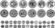 © pancale - Geometric Circle Monograms Font Family with 3 Letters