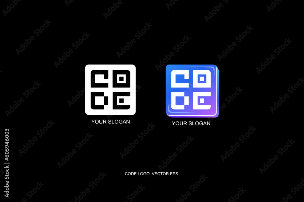 code and data vector logo, barcode, icon and vector, password security ...