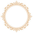 Circle vintage frame round flourish label vector