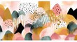 © VICHIZH - scandinavian contemporary abstract modern print poster minimal art background texture illustration. Generative AI.
