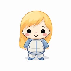 cute children cartoon character vector illustration