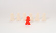 © smallblackcat - White plasticine figures led one red figure