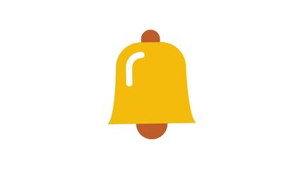 Notification, Web Interface animated icon on white background.
