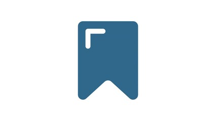 Bookmark, Web Interface animated icon on white background.
