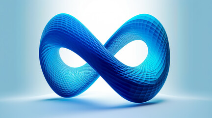 Colorful infinity shape background. infinity symbol. design for advertisement. Generative AI