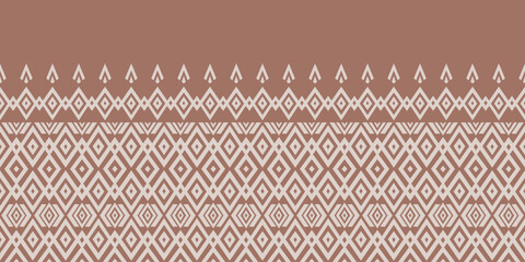 Wall Mural - Ethnic abstract ikat art. Seamless pattern in tribal, folk embroidery, and Mexican style. Aztec geometric art ornament print. Design for carpet, wallpaper, clothing, wrapping, fabric, cover, textile.