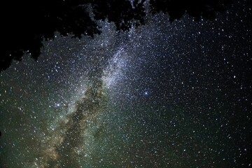 Wall Mural - Beautiful shot of Milky Way illuminating a dark night sky