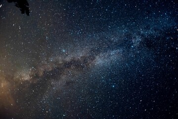 Wall Mural - Beautiful shot of Milky Way illuminating a dark night sky