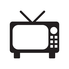 Sticker - television icon vector