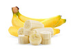 Two bananas isolated on transparent png